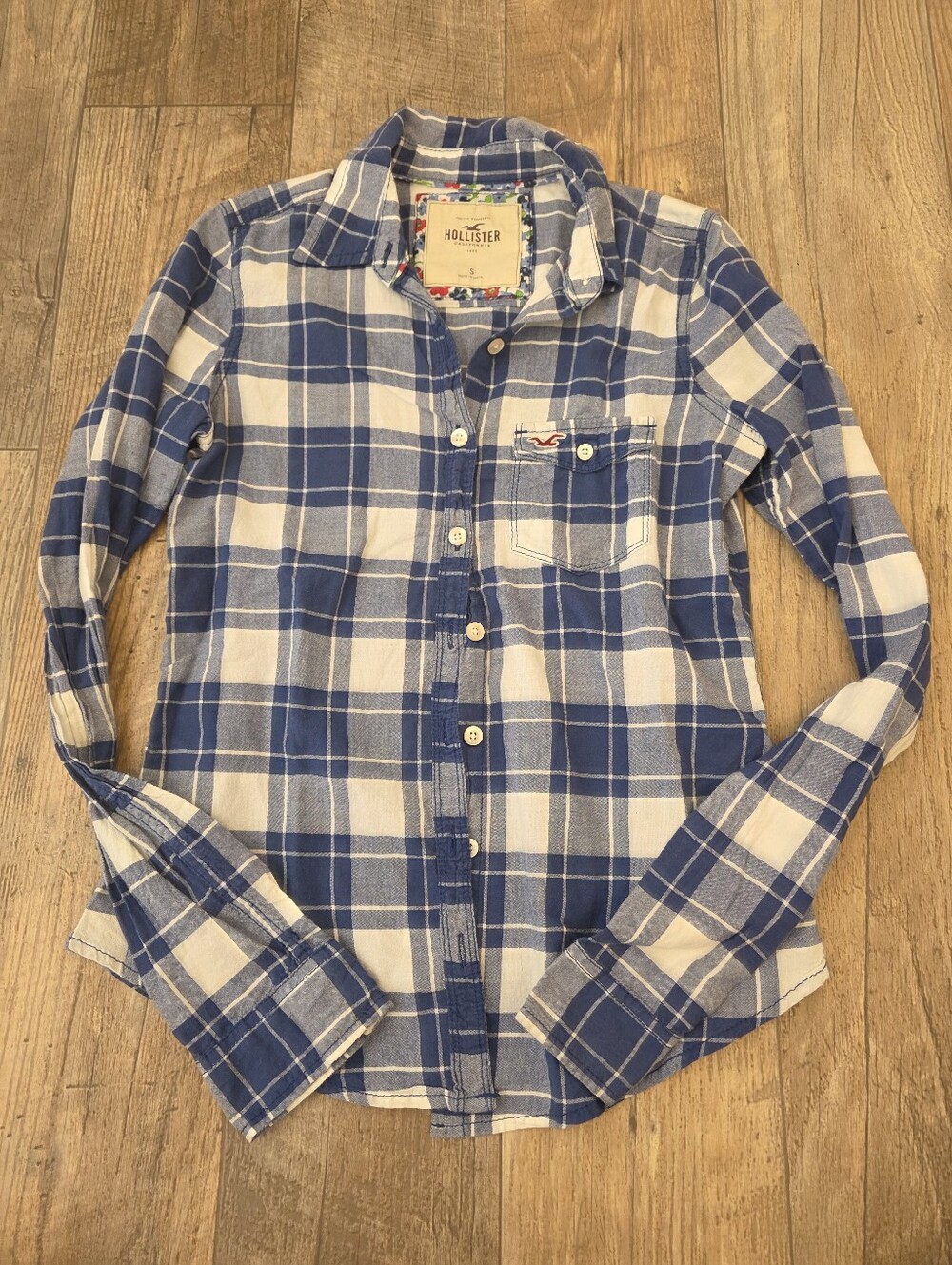 Vintage Y2k Hollister Sz Small Plaid Blouse